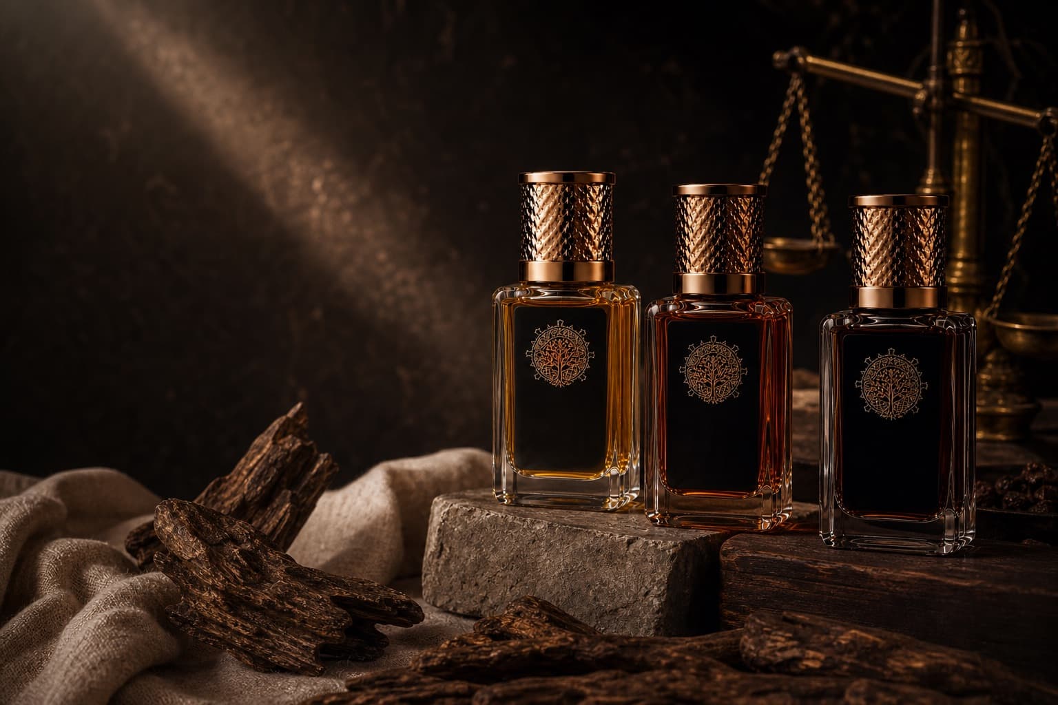 Private oud oil allocation presented with agarwood